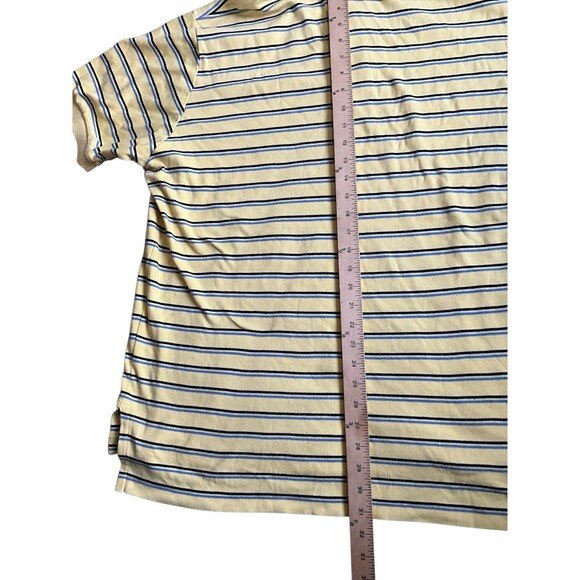 Ralph Lauren Shirt Men’s 2XL Yellow Blue Stripe Short Sleeve Polo Casual - Picture 6 of 6